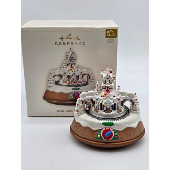Hallmark Keepsake Rock Candy Railroad Christmas Ornament Magic Light Motion 2006 - Picture 1 of 10